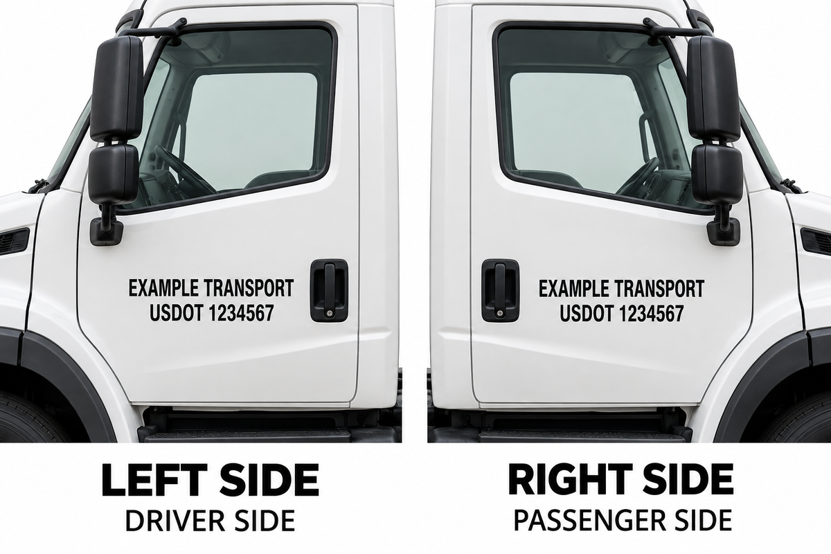 Where Do USDOT Numbers Go on a Truck?