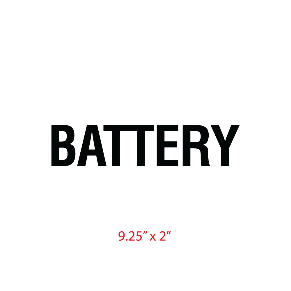 "BATTERY" Decal