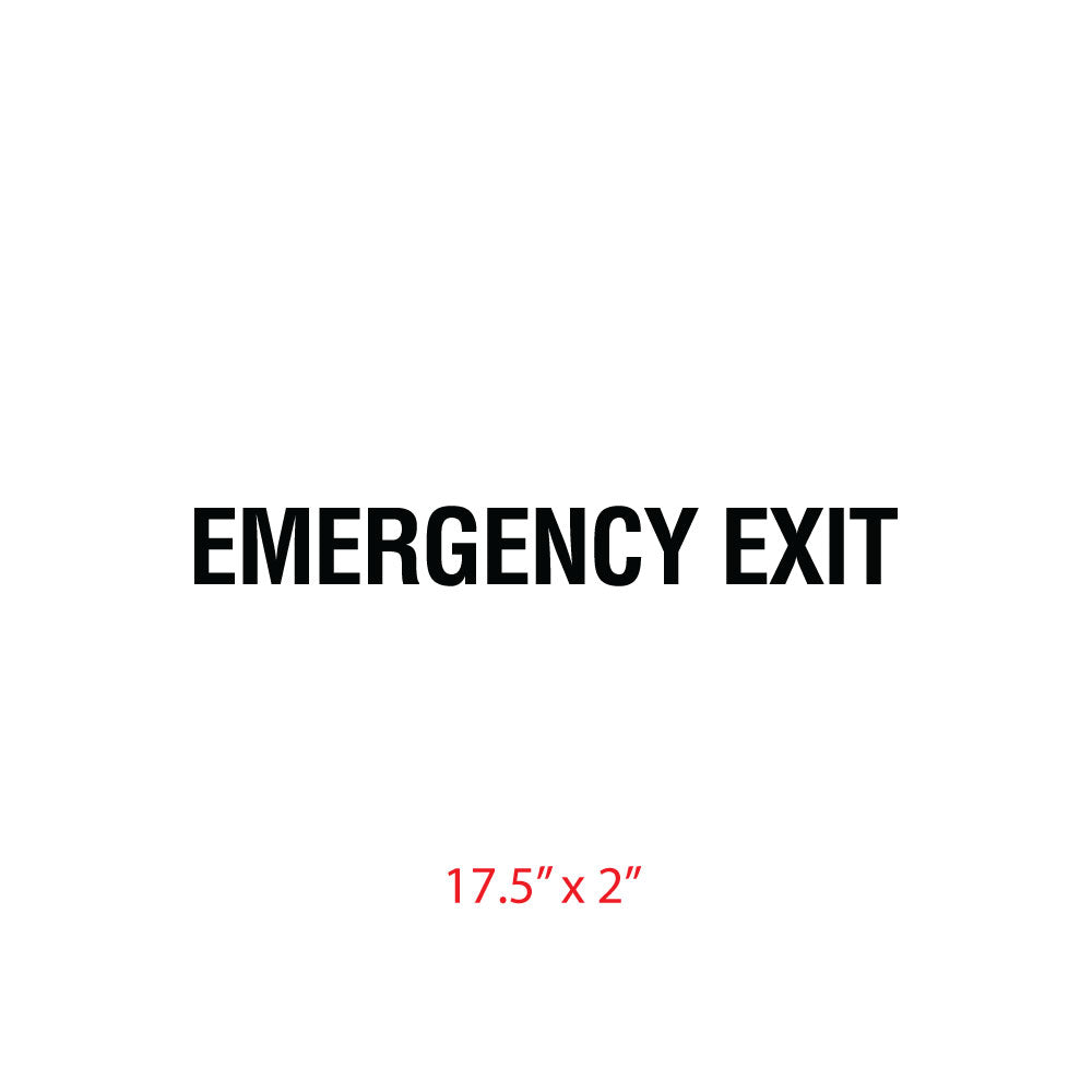 "EMERGENCY EXIT" Decal