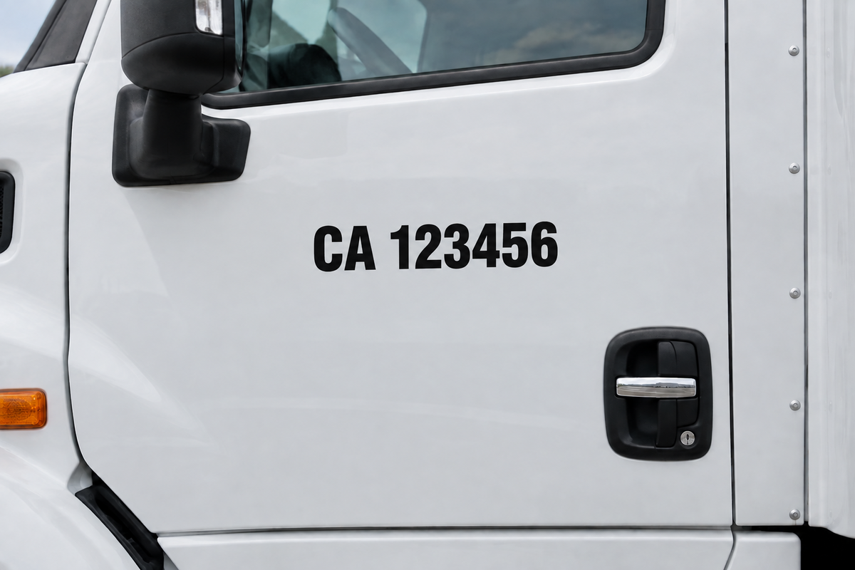 California CA Number Decals
