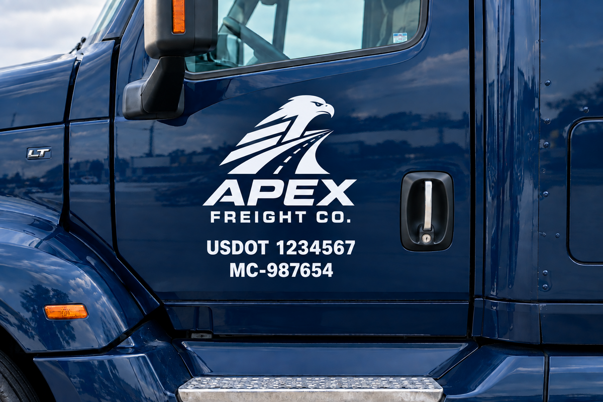 Logo and USDOT Truck Decals